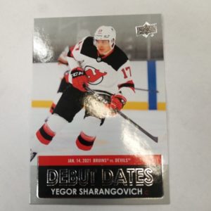 2021-22 UD series 1 Debut Dates Yegor Sharangovich