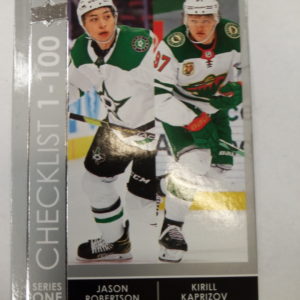 2021-22 UD series 1 checklist 1-100 Jason Robetson, Kirill Kaprizov