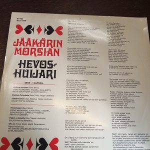 Jääkärin morsian hevos huijari