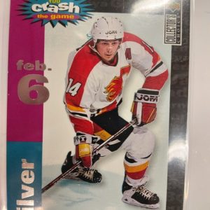 1995-96 Collector's Choice Crash the Game Silver feb.6 Theoren Fleury C11