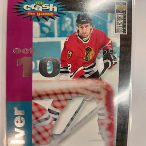 1995-96 Collector's Choice Crash the Game Silver oct.10 Chris Chelios C17