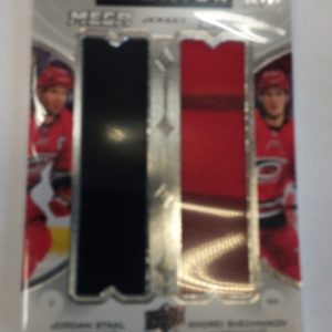 2020-21 UD premier mega jersey duos Jordan staal -Andrei Svechnikov