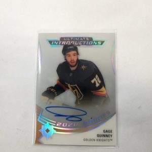 2020-21 NHL Upper Deck Ultimate Introductions 2020 Rookies Gage Quinney