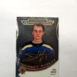 2020-21 NHL Upper Deck Ultimate Introductions 2020 Rookies Joel Hofer