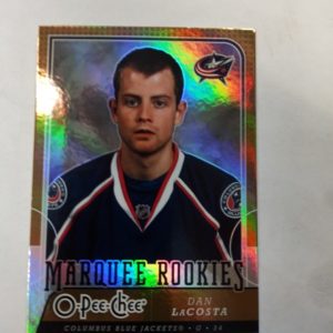 2008-09 OPC marquee rookies Dan Lacosta gold border