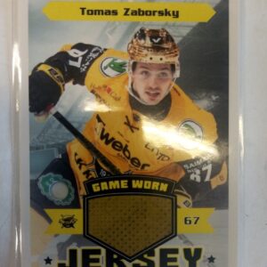 2020-2021 Cardset SM-Liiga Game-Worn Jersey Tomas Zaborsky Redemption Card