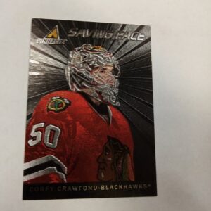 2011 pinnacle panini Saving face Corey Crawford