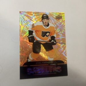 2020-21 UD series extended dazzelers yellow joel Farabee