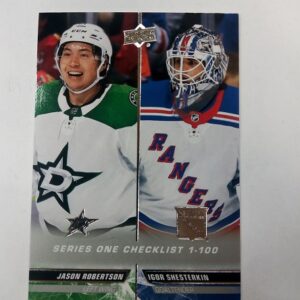 2022-23 UD series 1 checklist 1-100 Jason Robertson Igor Shesterkin