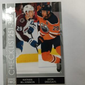 2021-22 UD series 2 checklist 251-350 Nathan MacKinnon, Leo Draisaitl