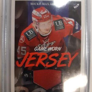 2022-23 Cardset Game Worn Jersey 73/120 Micke-Max Åsten + vaihtokortti