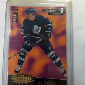 1995-96 UD Mats Sundin you crash the game Gold