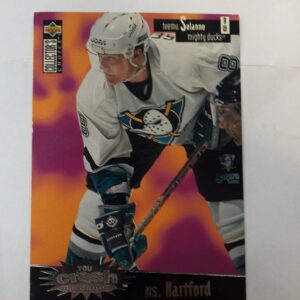 1995-96 UD Teemu Selanne you crash the game Silver