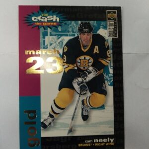 1995-96 UD Cam Neely you crash the game march 23 gold