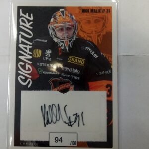 2022-23 sm-liiga signature Nick Malikin