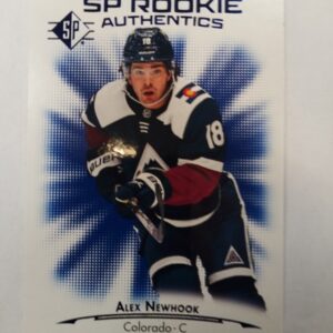 2021-2022 Upper Deck SP rookie authentics Alex Newhook blue
