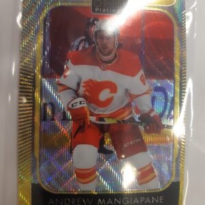 2021-22 O-Pee-Chee Platinum Marquee Rookies Andrew Mangiapane Neon Yellow Surge