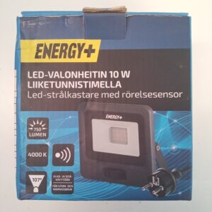 Energy+ LED-valonheitin 10W liiketunnistimella (K)