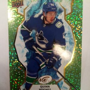 2020-2021 Upper Deck Ice Green Sparkle Quinn Hughes