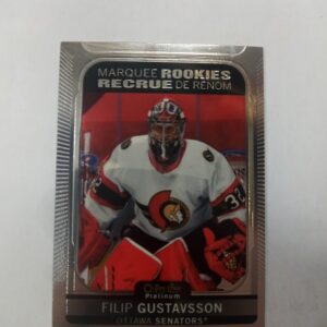 2021-22 OPC marquee rookies recruen de renom Filip Gustavsson