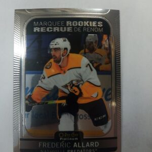 2021-22 OPC platinum marquee rookies recruen de renom Frederic Allard