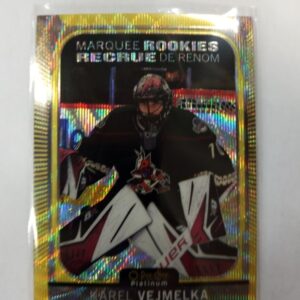 2021-22 OPC platinum marquee rookies recrue de renom Karel Velmelka
