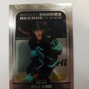 2021-22 O-Pee-Chee platinum marqueen rookies recrue de renom Kole Lind