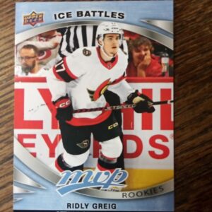 2023-24 UD MVP ice battles rookie Ridly Greig