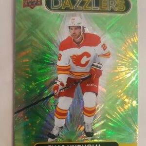 2021-22 Upper Deck Series 1 Dazzlers Green Elias Lindholm