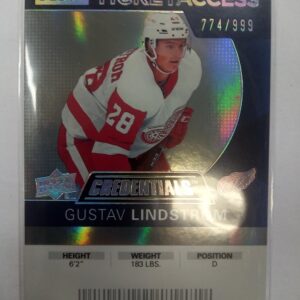 2020-2021 Upper Deck Credentials Debut Ticket Access Gustav Lindström /999