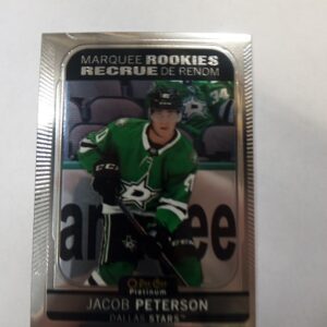 2021-22 OPC platinum marquee rookies recrue de renom Jacob Peterson