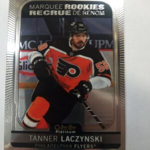 2021-22 OPC platinum marquee rookies recrue de renom Tanner Laczynski