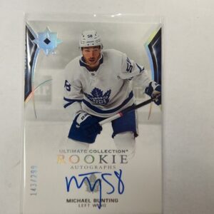 2021-22 UD ultimate collection rookie Michael Bunting autograhs