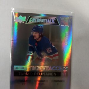 2021-22 UD credentials debut ticketacces Tarmo Reunanen