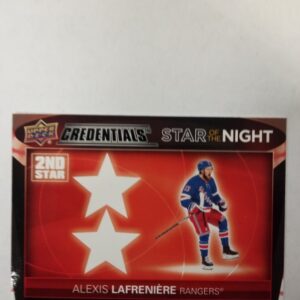 2021-22 UD credentials star of the night Alexis Lafreniere