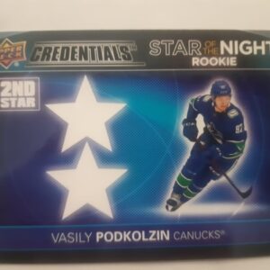 2021-22 Upper Deck Credentials Star of the Night Rookie Vasily Podkolzin