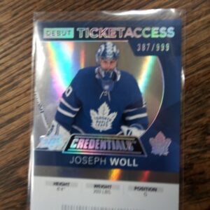 2021-22 UD credentials debut ticket access Joseph Woll