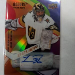 2022-23 UD allure color flow full rainbow Logan Thompson signature