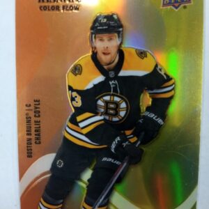 2021-22 UD allure color flow orange yellow Charlie Coyle