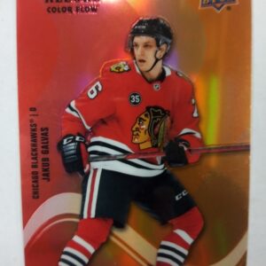 2021-22 UD allure color flow red orange Jakub Galvas