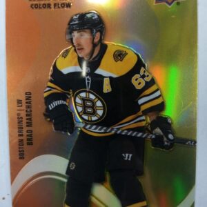 2021-22 UD allure color flow orange yellow Brad Marchand