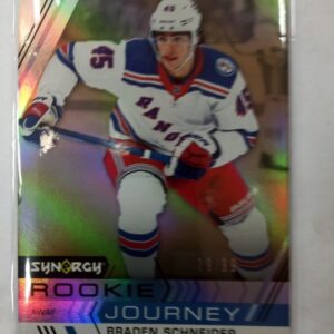 2022-23 UD synergy rookie journey Braden Schneider x/99