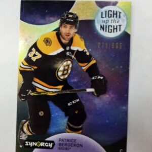 2022-23 UD synergy light up night Patrice Bergeron