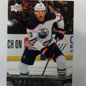 2023-24 UD series 1 debut dates Vincent Desharnais