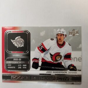 2023-24 UD series 1 rookie retrospective Jake Sanderson
