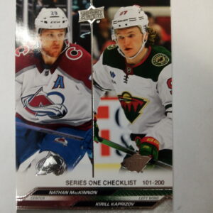 2023-24 UD series 1 checklist 101-200 Nathan MacKinnon Kirill Kaprizov