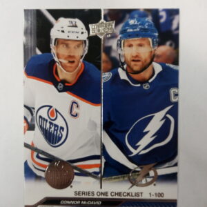 2023-24 UD series 1 checklist 0-100 Connor McDavid Steven Stamkos