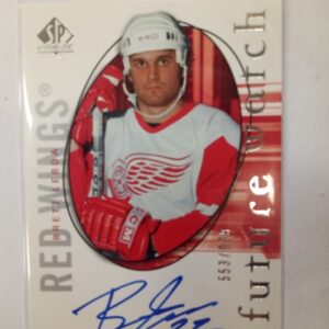 2005-2006 UD SP Authentic future watch signatures Brett Ledba