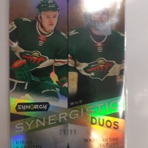 2022-23 Upper Deck Synergy /99 Synergistic Duos Kirill  Kaprizov / Marc-Andre Fleury