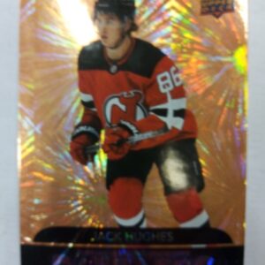 2020-21 UD Dazzlers orange Jack Hughes